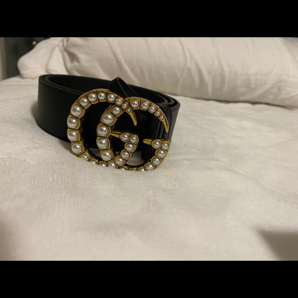 Womens Pearl Gucci Belt